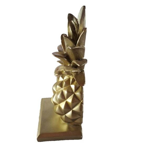 Ashland Gold Pineapple Bookend Tropical Resin Island Den Office Tiki 7.5" - Picture 3 of 5